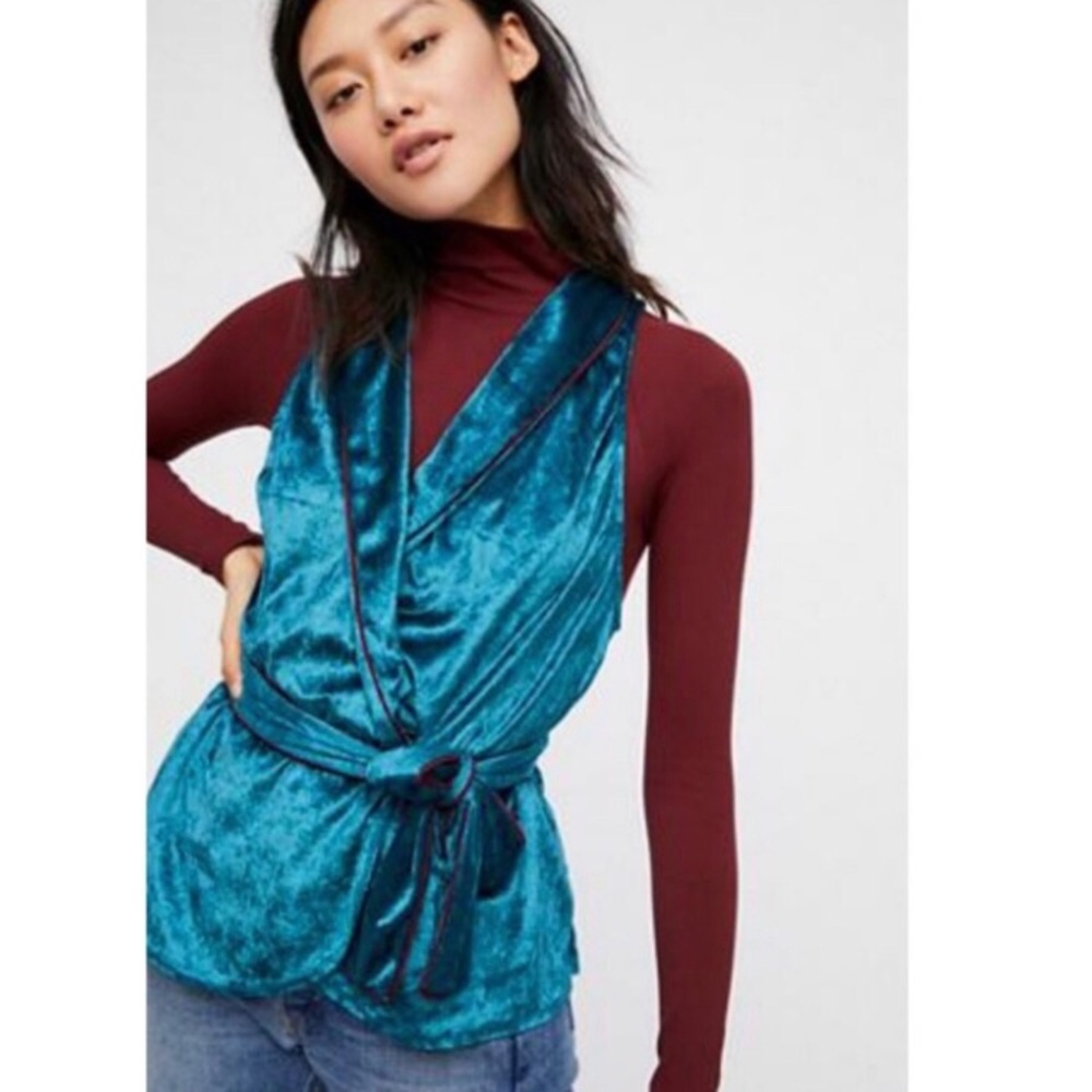 Free People Velvet Vest Wrap